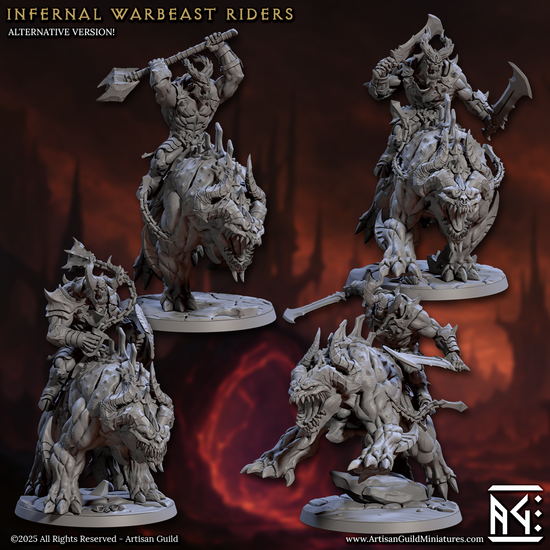 Infernal Warbeast Riders (4 Models) Kit 1 & Kit 2