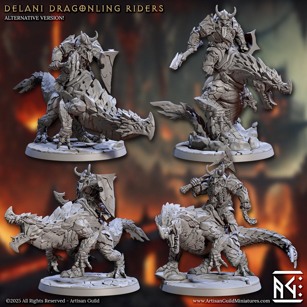 Delani Dragonling Riders (4 Models) Kit 1 & Kit 2