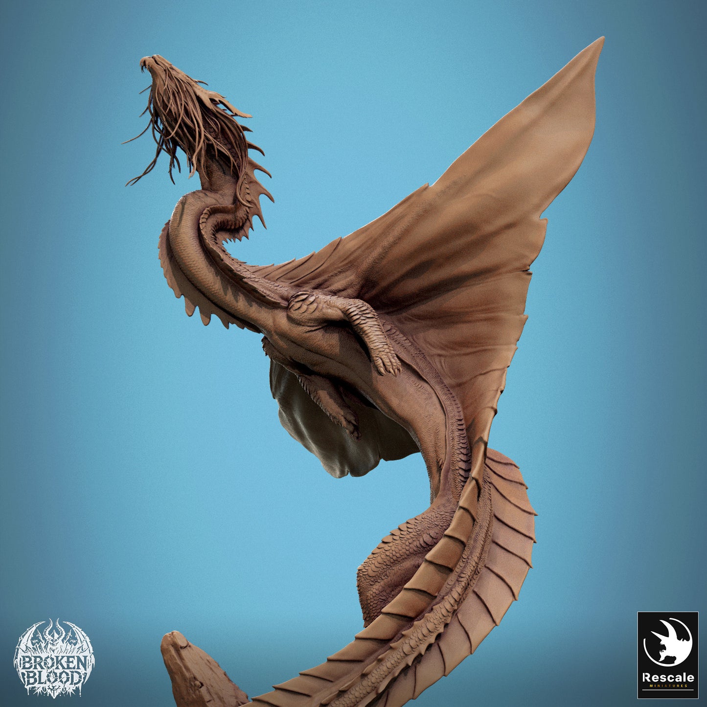 Gold Dragon Flying