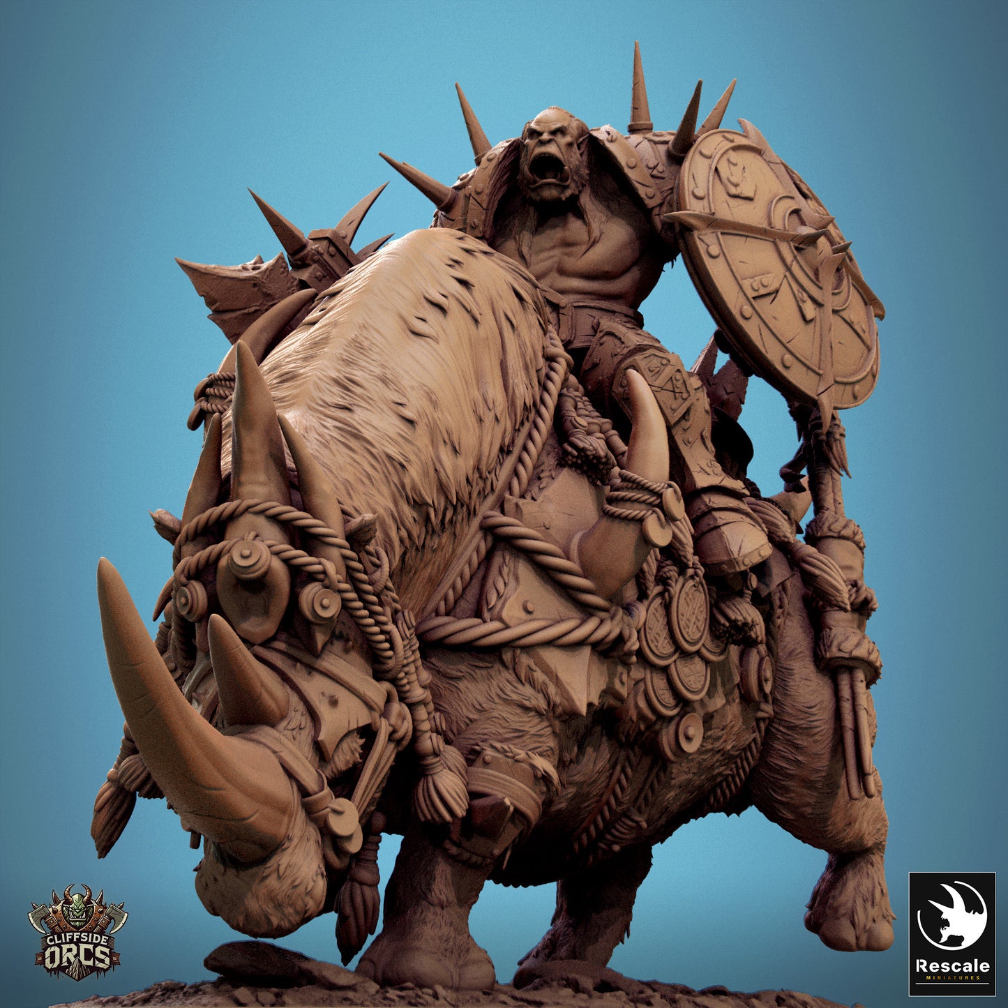 Orc Rhino Mounted (2 Poses)