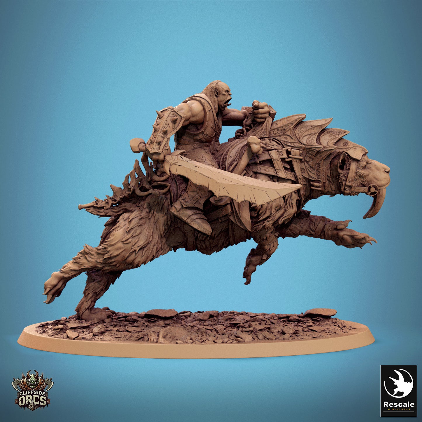 Orc Sabertooth Mounted (4 Models)