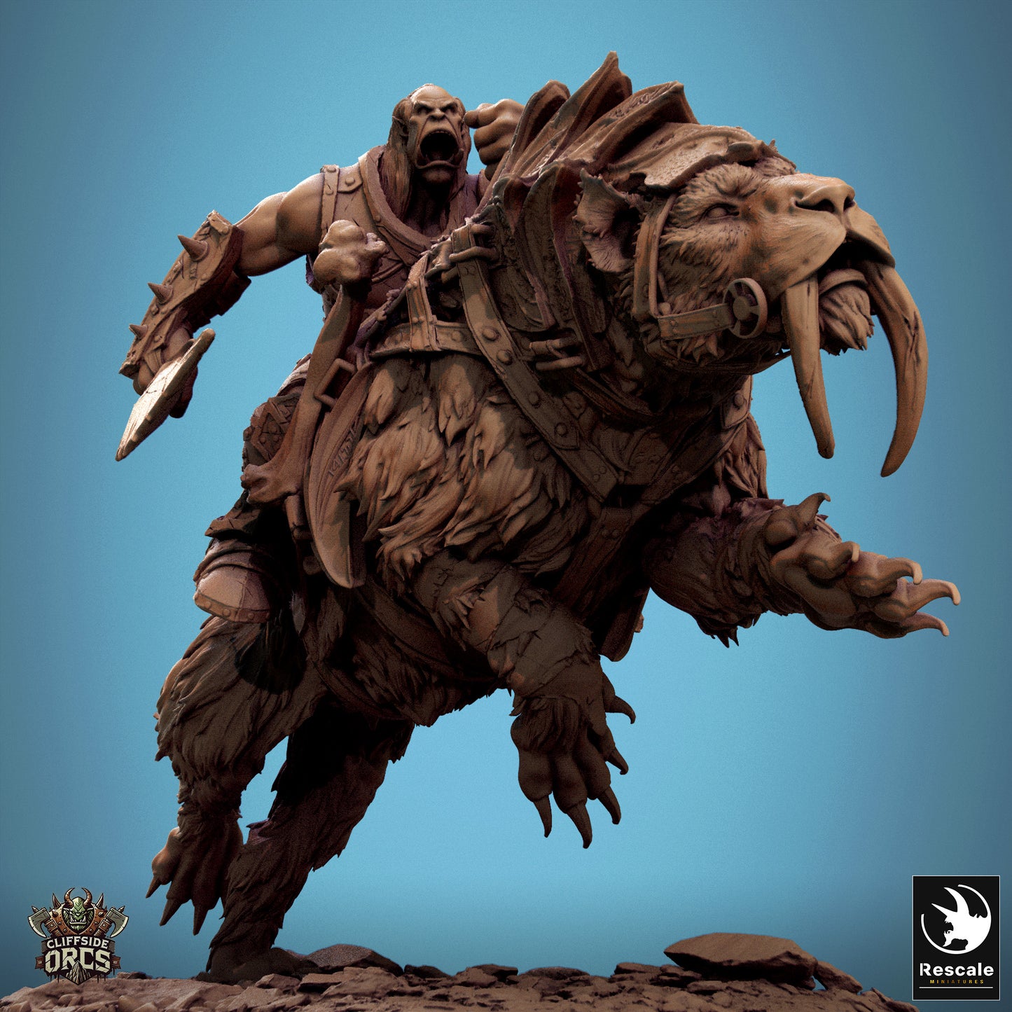 Orc Sabertooth Mounted (4 Models)