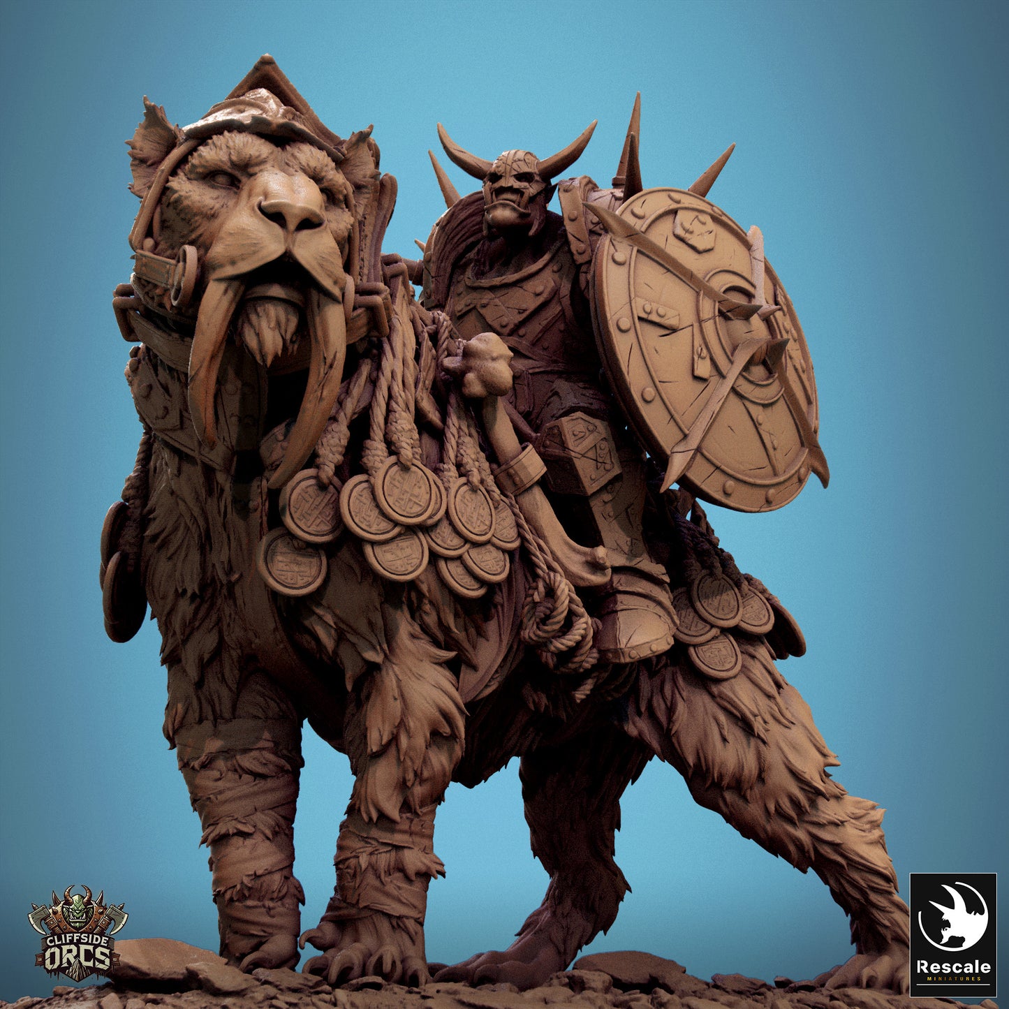 Orc Sabertooth Mounted (4 Models)