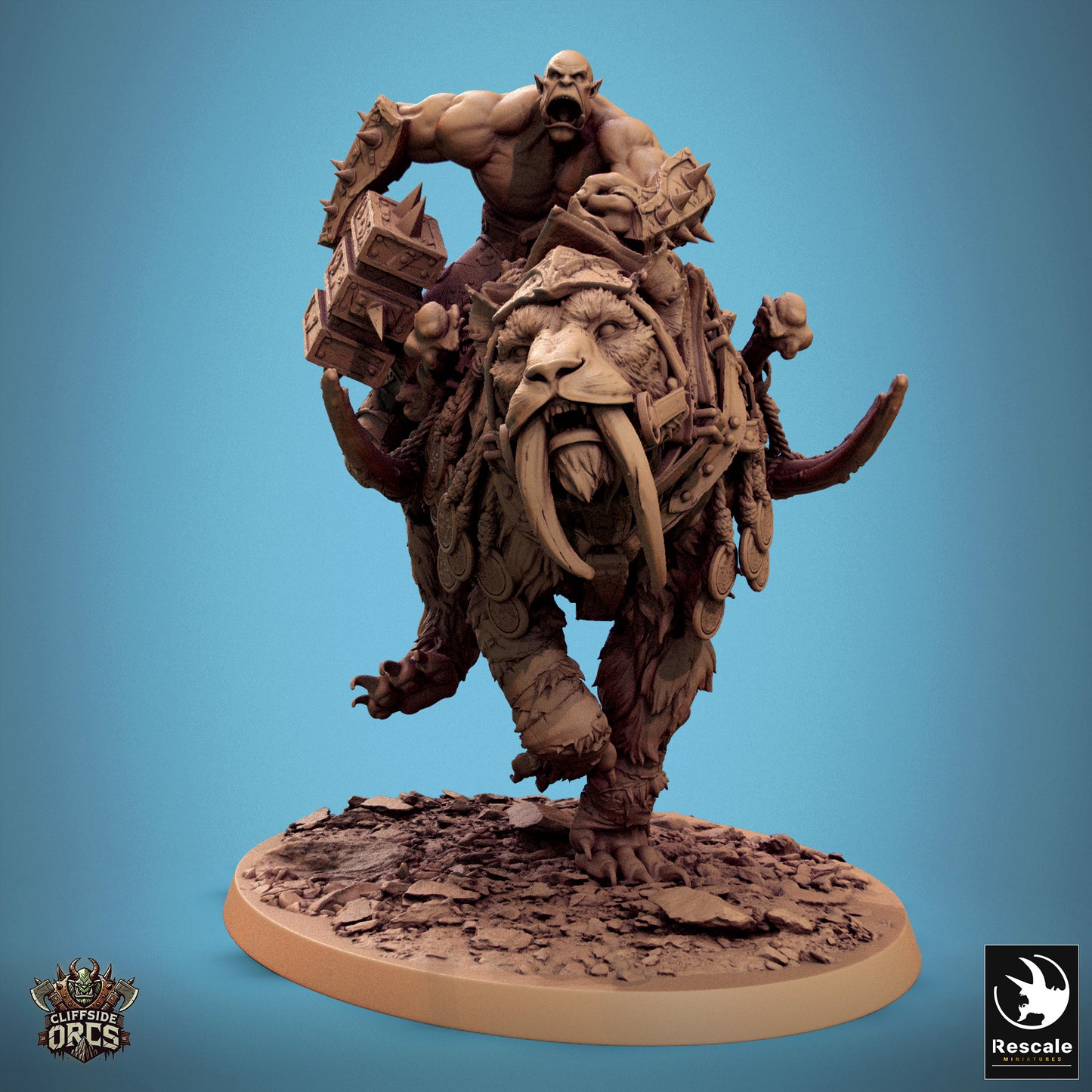 Orc Sabertooth Mounted (4 Models)