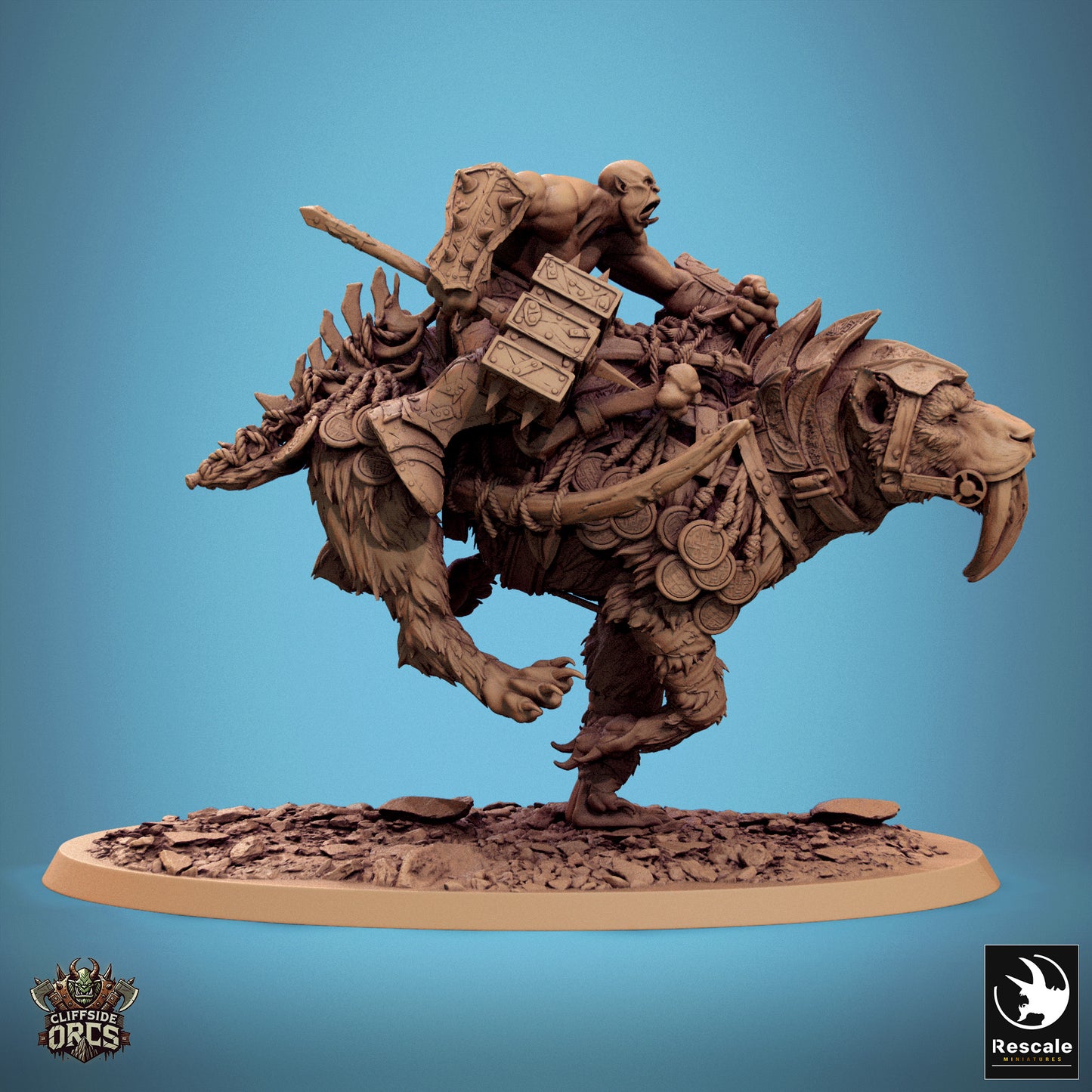 Orc Sabertooth Mounted (4 Models)