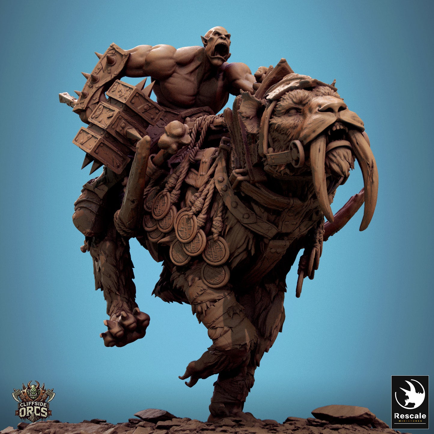 Orc Sabertooth Mounted (4 Models)