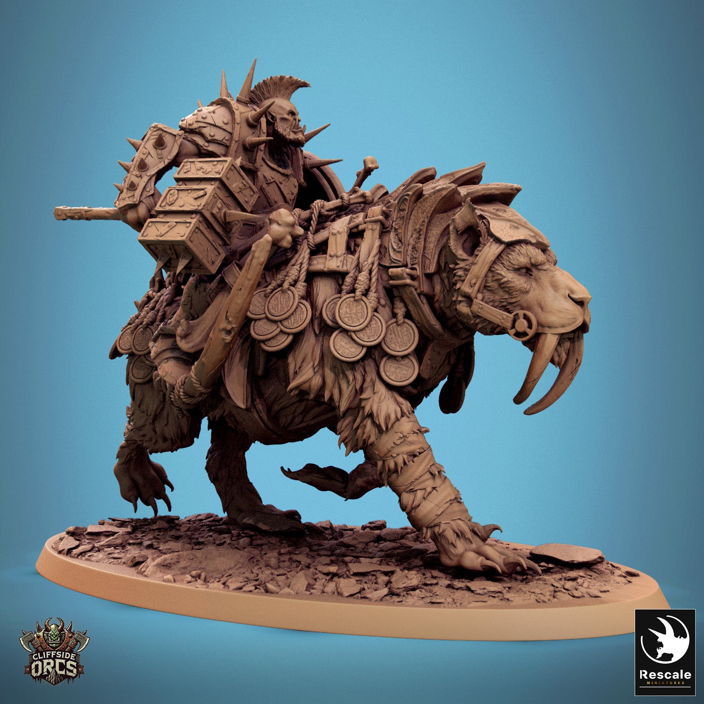 Orc Sabertooth Mounted (4 Models)