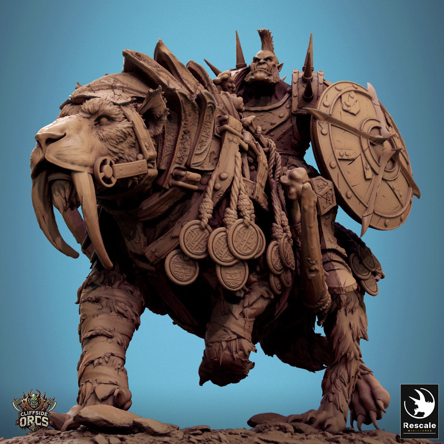 Orc Sabertooth Mounted (4 Models)