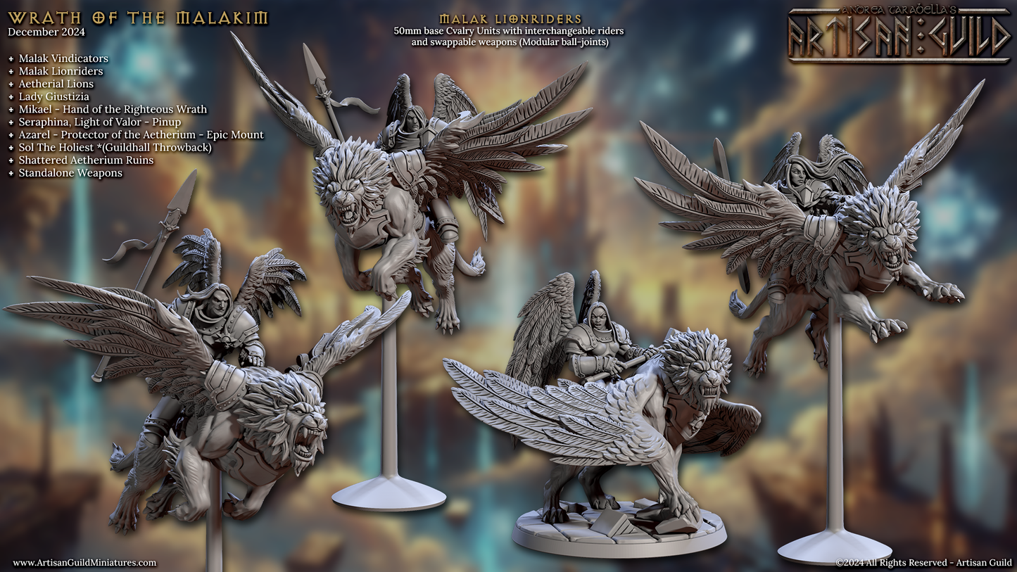 Malakim Lionriders (4 Models) Kit I, Kit II & Wild