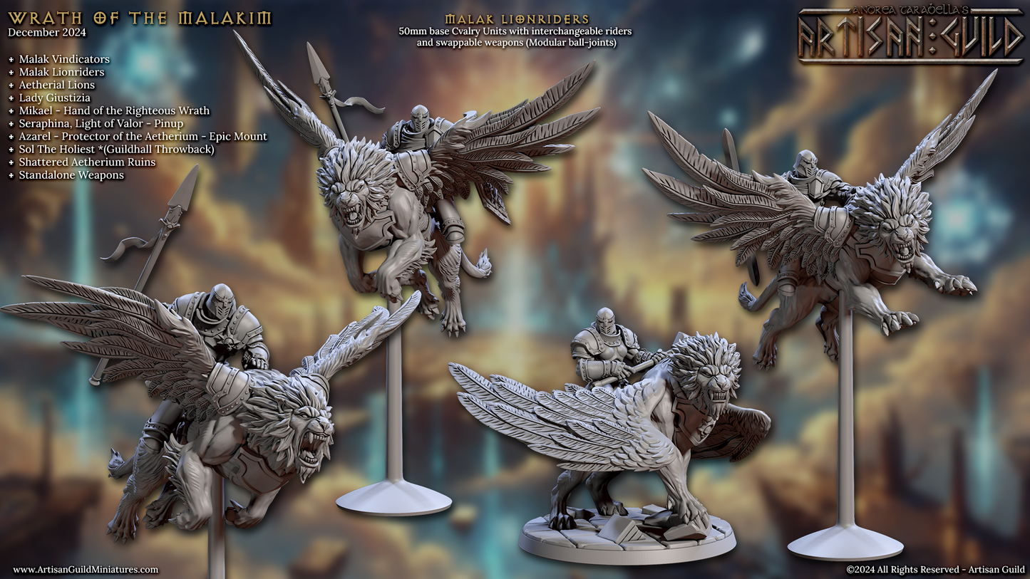Malakim Lionriders (4 Models) Kit I, Kit II & Wild