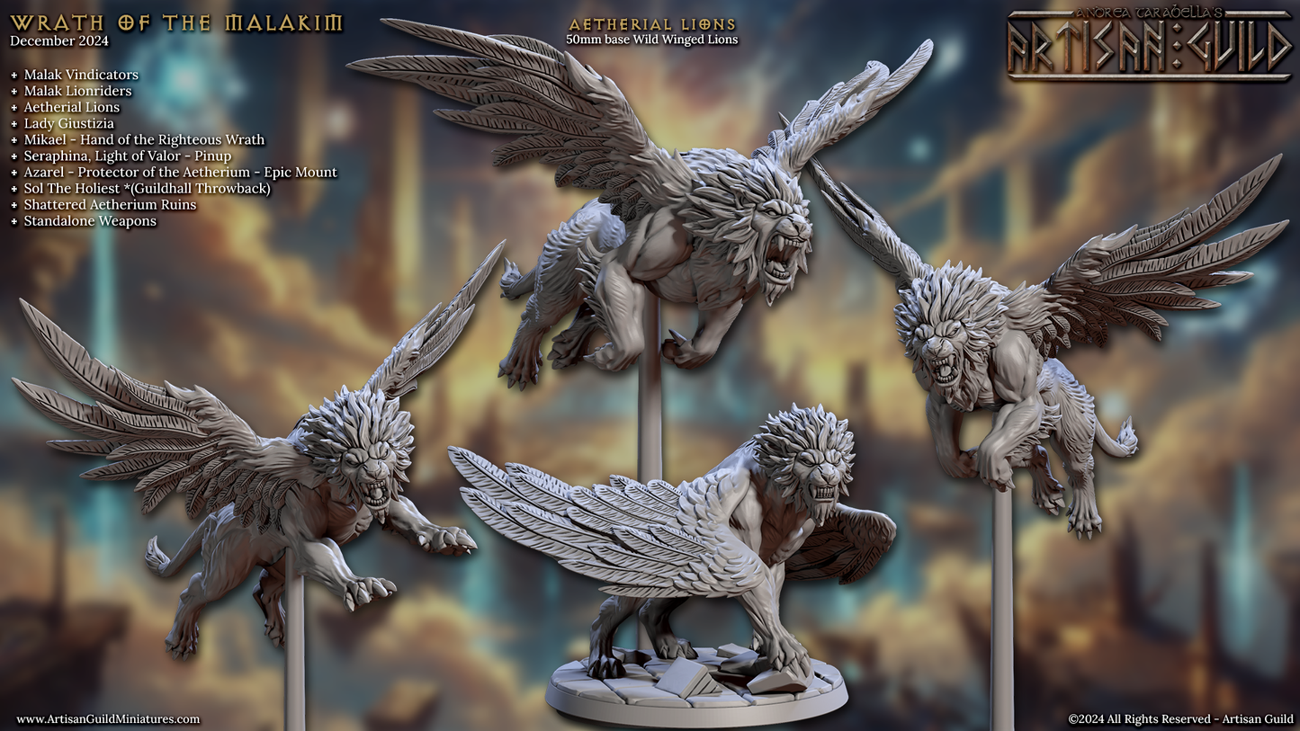 Malakim Lionriders (4 Models) Kit I, Kit II & Wild
