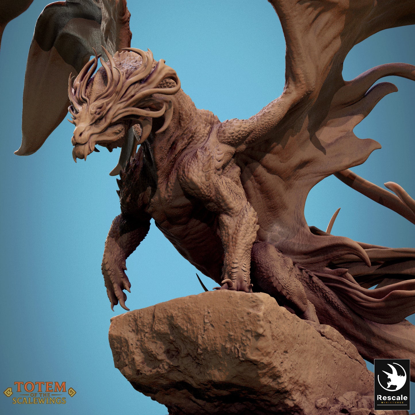 Metallic Brass Dragon (2 Poses)