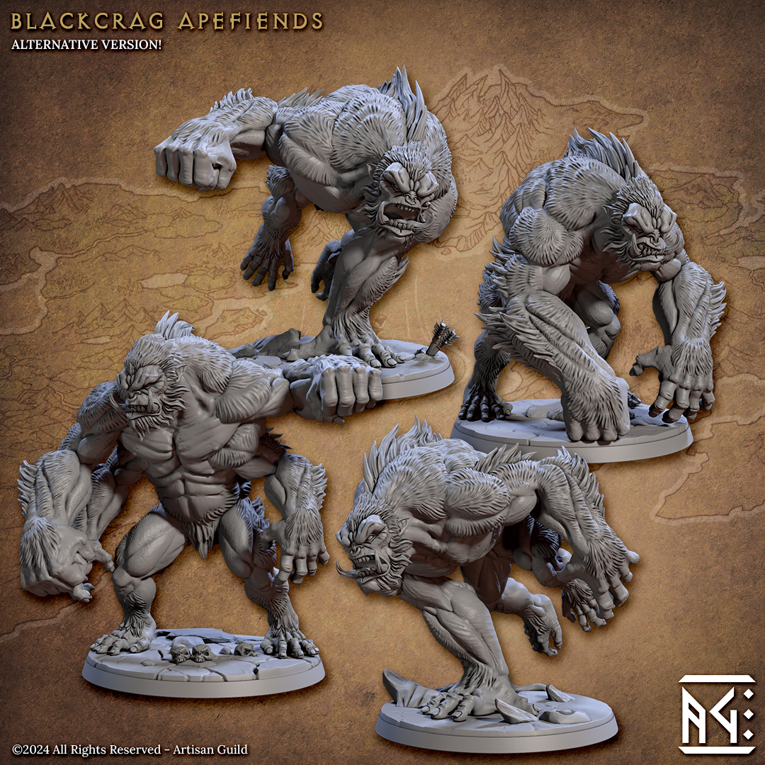 Blackcrag Apefiend Rider (4 Models) Kit I, Kit II & Wild