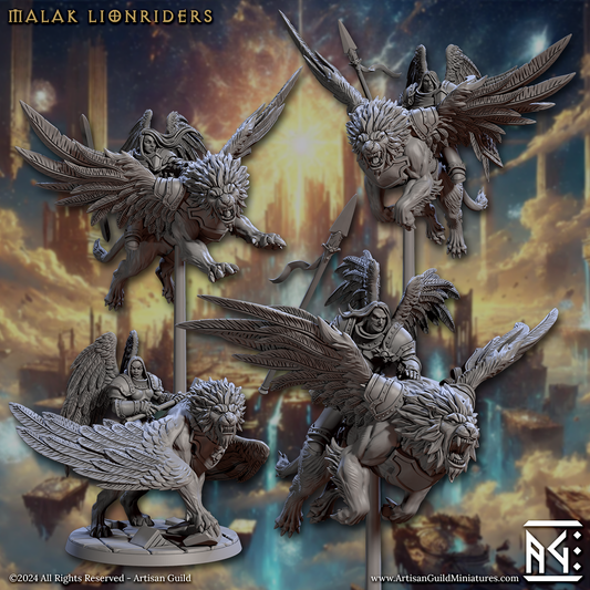 Malakim Lionriders (4 Models) Kit I, Kit II & Wild