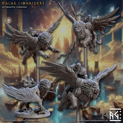 Malakim Lionriders (4 Models) Kit I, Kit II & Wild