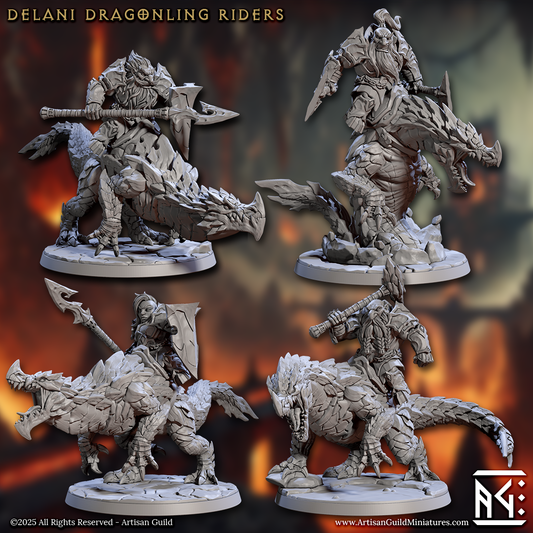 Delani Dragonling Riders (4 Models) Kit 1 & Kit 2