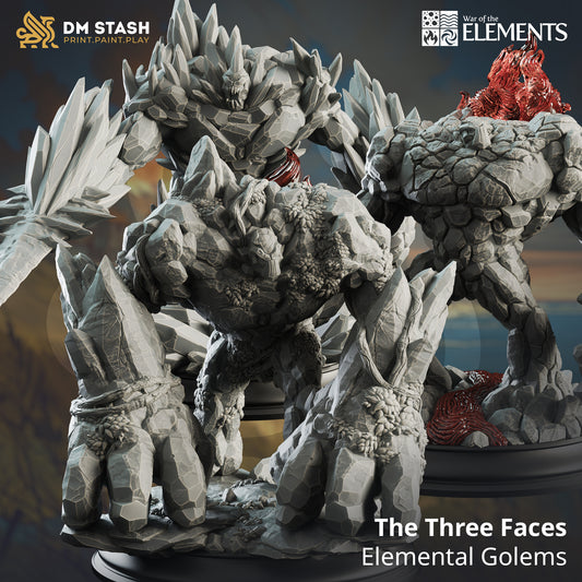 Elemental Golems - The Three Faces