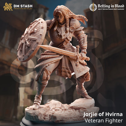 Human Veteran Fighter - Jorjie of Hvirna