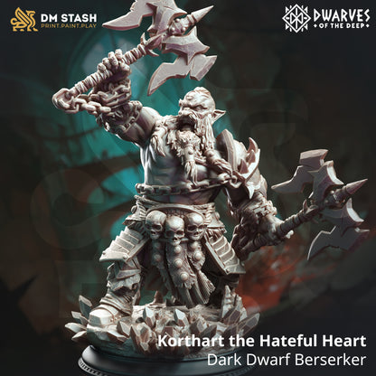 Dark Dwarf Berserker Barbarian - Korthart the Hateful Heart